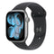 Lunark Watch Series 11 (46mm) Space Grey Aluminium Case with Black Sport Band (Free Size)